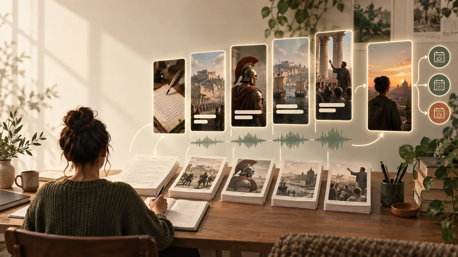 Facelessreels landing visual showing a short-video creation concept