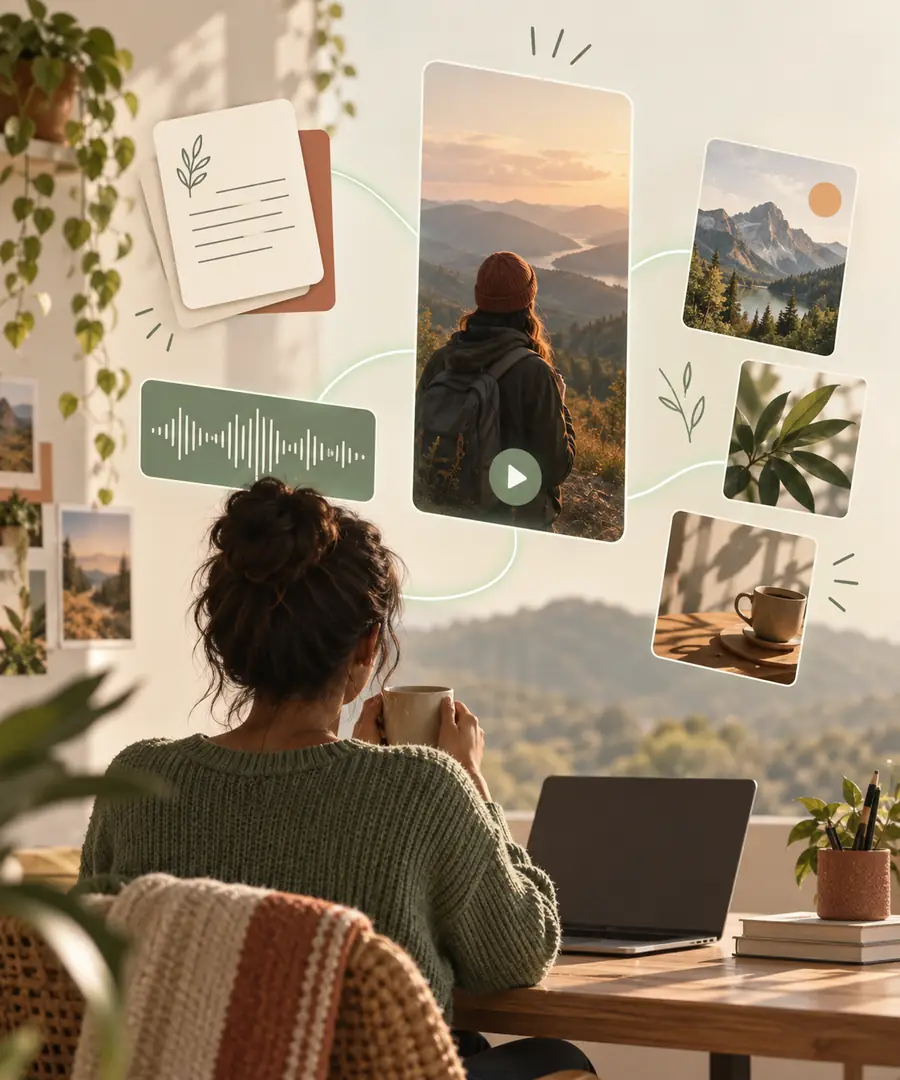 Un flujo de trabajo para reels sin rostro más organizado, con una dirección visual cuidada